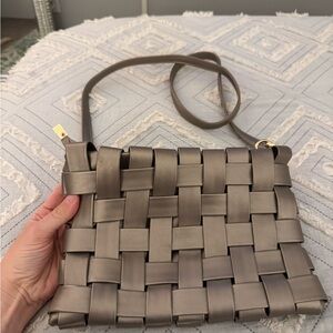 Anthropologie Woven Leather Shoulder Bag